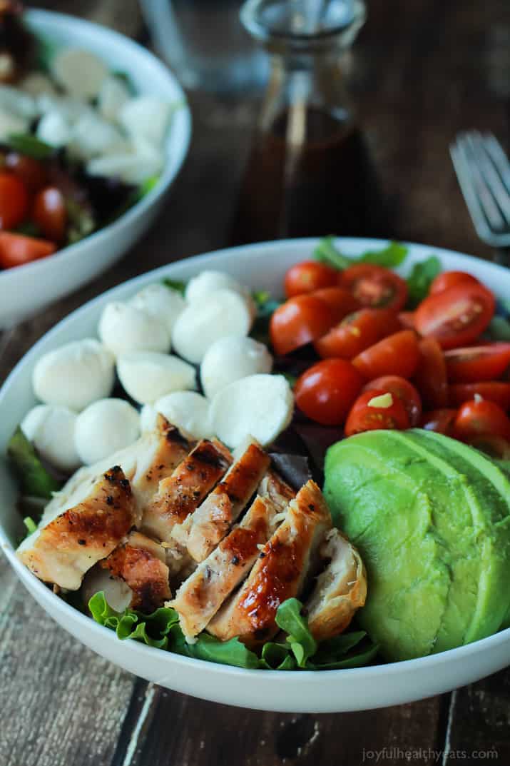 15 Minute Avocado Caprese Chicken Salad with Balsamic ...