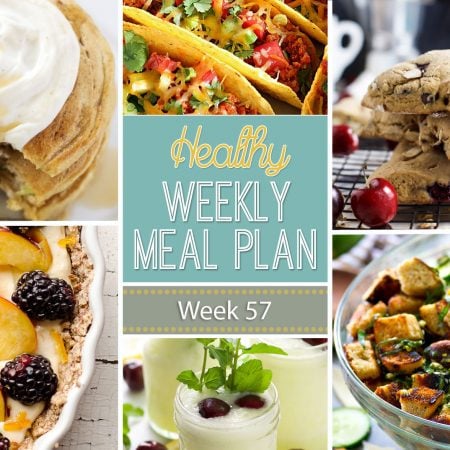 Make your life easier AND healthier! This healthy meal plan has a weeks worth of healthy recipes you can make for your family for breakfast, lunch, and dinner with a few snacks and desserts snuck in! | joyfulhealthyeats.com #family #dinnerideas #kidfriendly