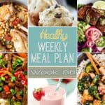 Make your life easier AND healthier with this family friendly Healthy Meal Plan! It has a weeks worth of healthy recipes that you & the kids will love! Recipes for breakfast, lunch, and dinner with a few snacks and desserts snuck in! | joyfulhealthyeats.com