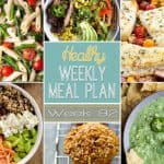 Make your life easier AND healthier with this family friendly Healthy Meal Plan! Healthy recipes that you & the kids will love for breakfast, lunch, and dinner with a few snacks and desserts snuck in!