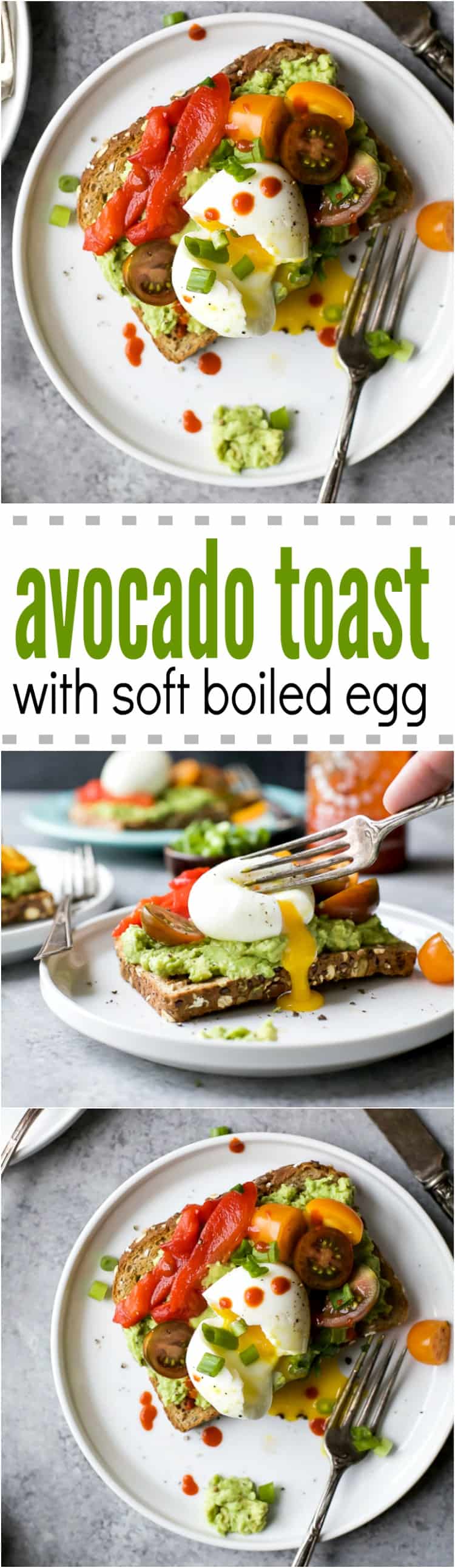 smashed avocado toast with soft boiled egg
