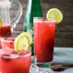 Summertime is here and this Chia Raspberry Lemonade Spritzer is calling your name! Don't miss out on this easy refreshing summer drink recipe! #ad @krogerco