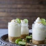 Easy No Bake Key Lime Cheesecake made healthy by using greek yogurt. A perfect light summer dessert to wow the crowd!