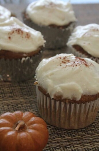 Image of Pumpkin Cupcakes with Cream Cheese Frosting