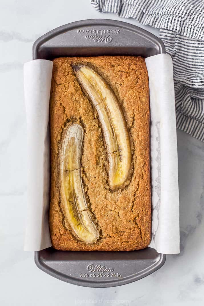 A Pan Full of Freshly Baked Banana Bread