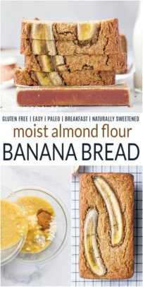 pinterest image for The Best Almond Flour Banana Bread Ever