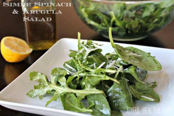 Simple Spinach & Arugula Salad