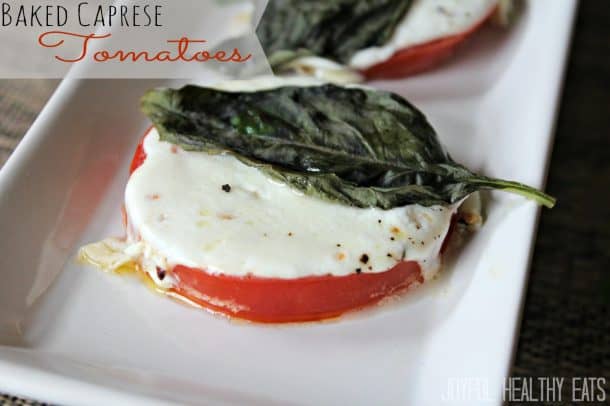 Baked Caprese Tomatoes #appetizer