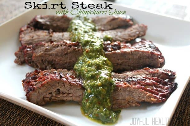 Skirt Steak with Chimichurri Sauce #cincodemayo
