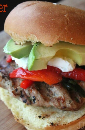 Roasted Pepper Turkey Burger