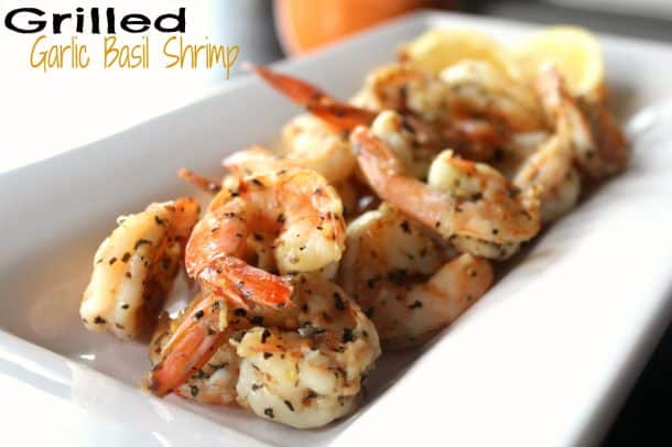 Grilled Garlic Basil Shrimp #getgrillin #shrimp #helping hubbie recipe