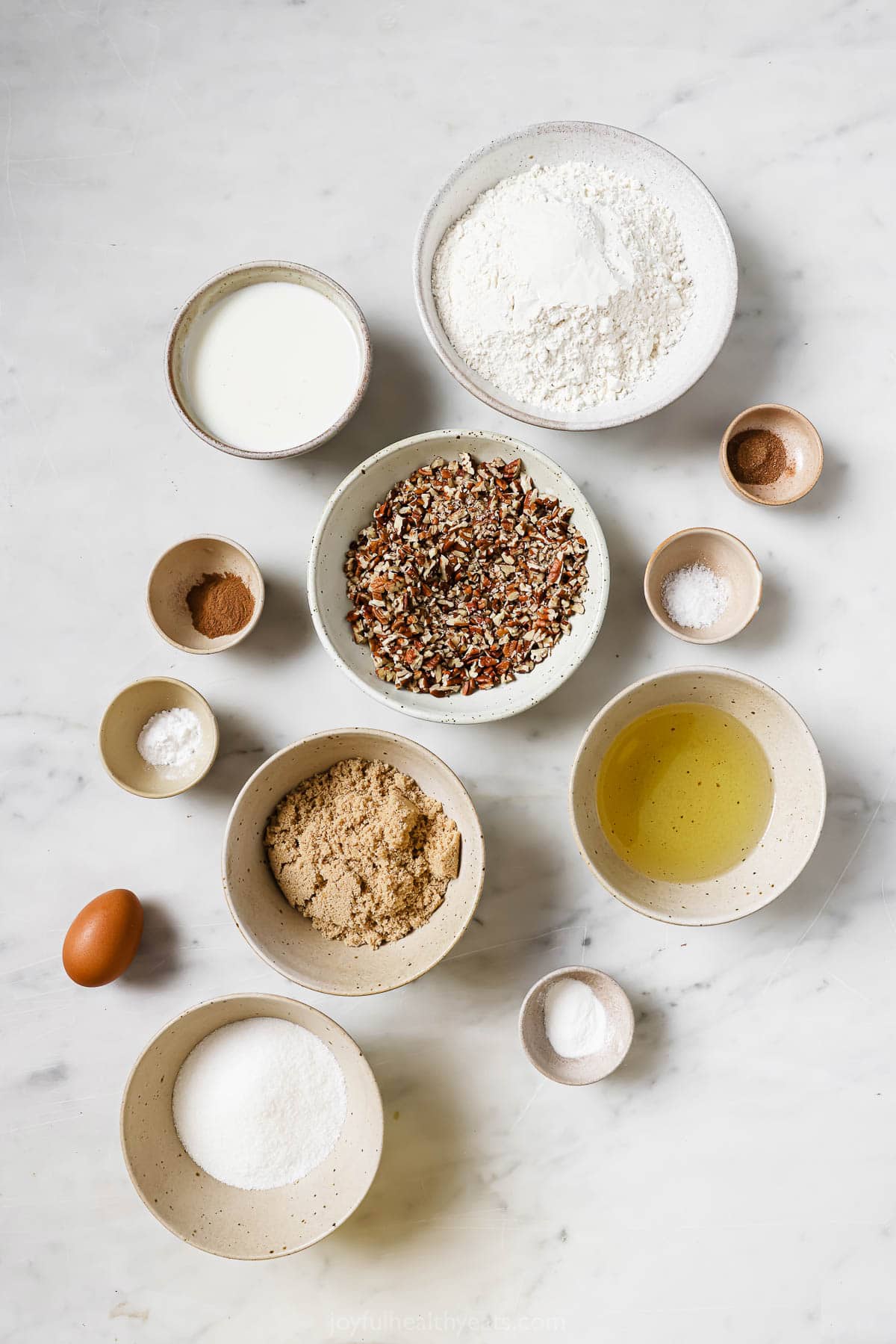 Ingredients for coffee cake recipe.