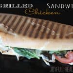 Grilled Chicken Panini Sandwich with Chipotle Mayo, lettuce, tomatoes, and grilled chicken #paninirecipes #chickensandwiches