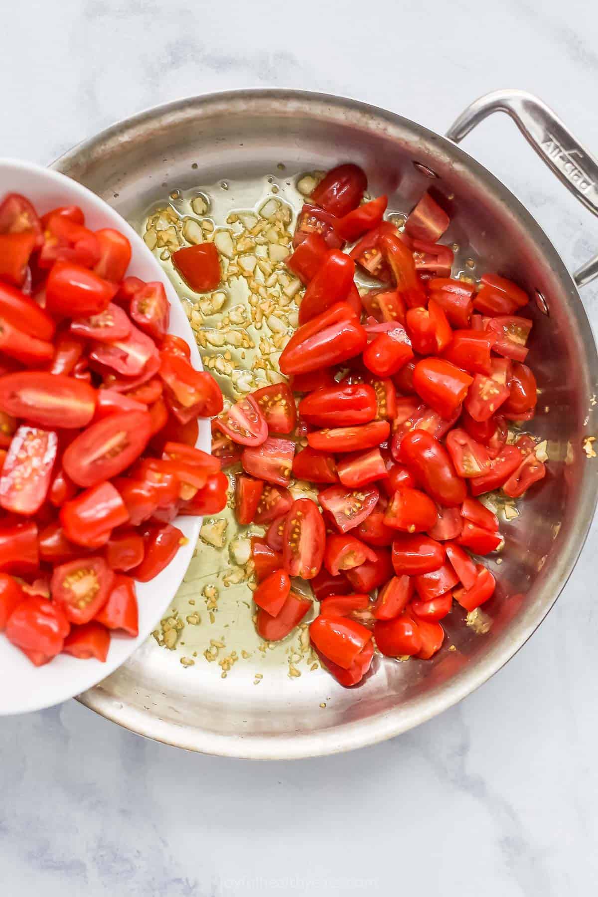 When you got this trusted pasta sauce recipe you will never buy a jar in the store again! Tomatoes, basil and lots of garlic make it delicious. Ing the tomatoes in the skilllet with oil and garlic