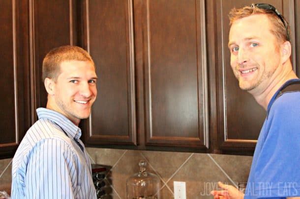 My Brother and Husband Preparing Food in the Kitchen