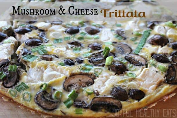 Mushroom & Cheese Frittata #frittatarecipes #brunchideas