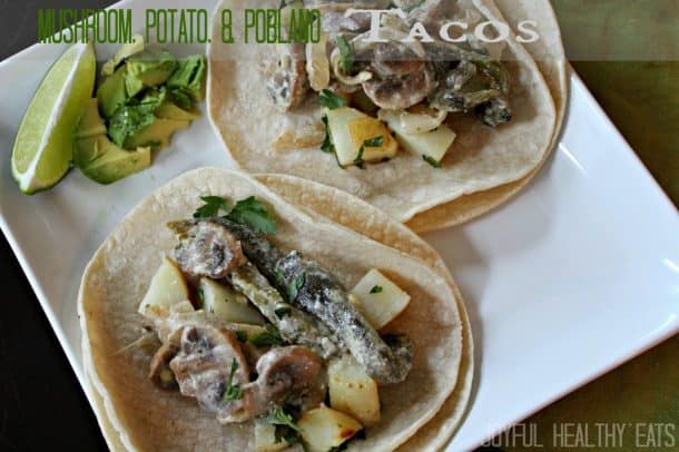 Image of Mushroom, Potato & Poblano Tacos