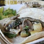 Mushroom Potato Poblano Tacos #poblanopeppers #tacos