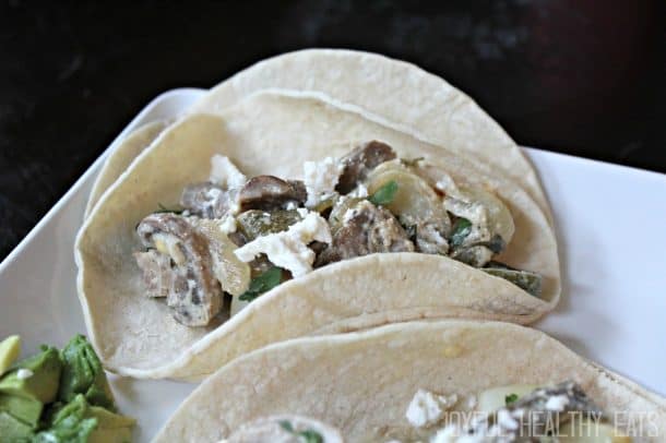 Mushroom Potato Poblano Tacos 12