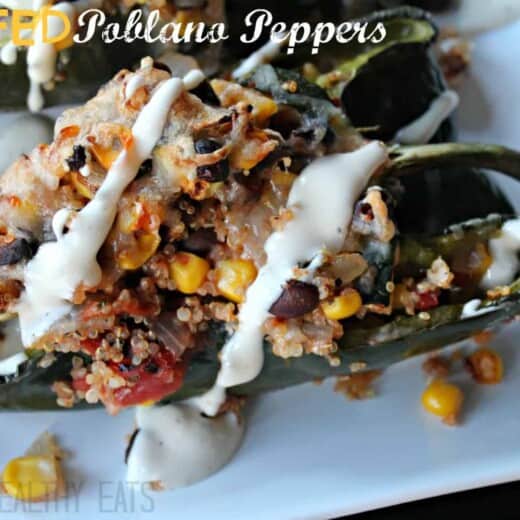 Stuffed Poblano Peppers #cincodemayorecipes