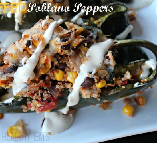 Stuffed Poblano Peppers #cincodemayorecipes