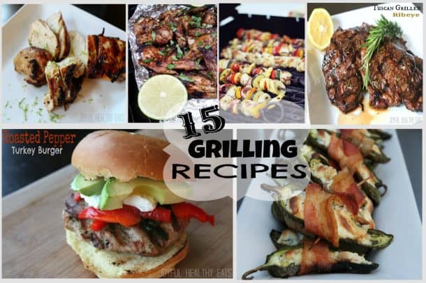 A Collage of Six Grilled Dishes on Plates and Tin Foil