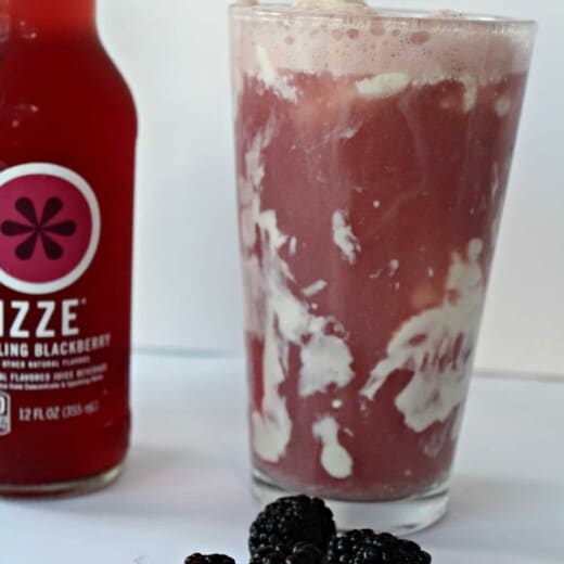 Blackberry Vanilla Bean Ice Cream Soda