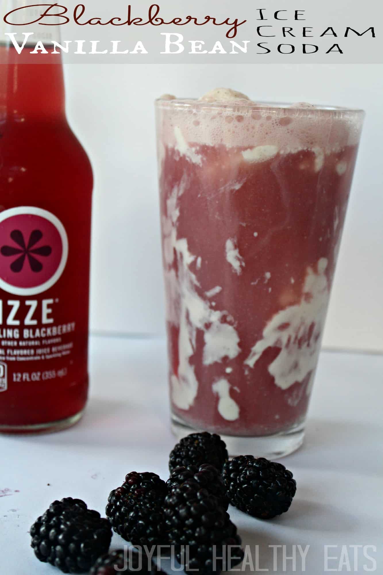 Blackberry Vanilla Bean Ice Cream Soda