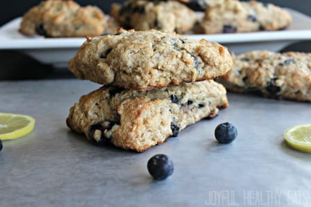 Blueberry Lemon Scones #sconerecipe #healthyscones