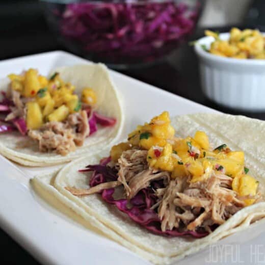 Image of Hawaiian Pork Tacos with Pineapple Salsa