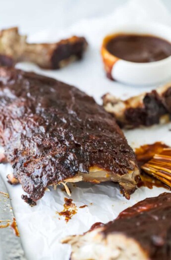 side view of the ultimate bbq baby back ribs