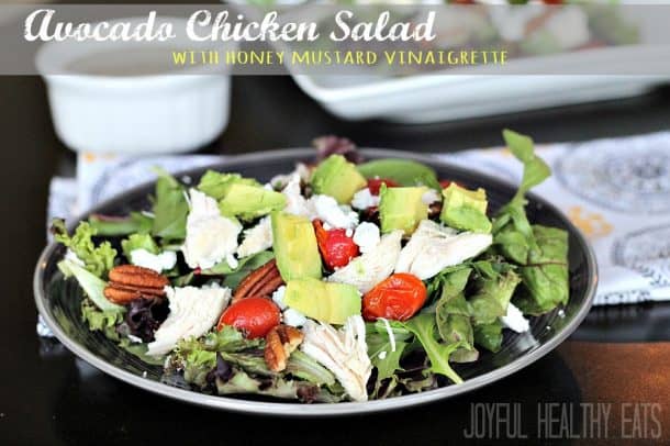 Avocado Chicken Salad #healthysalad #lightsalad