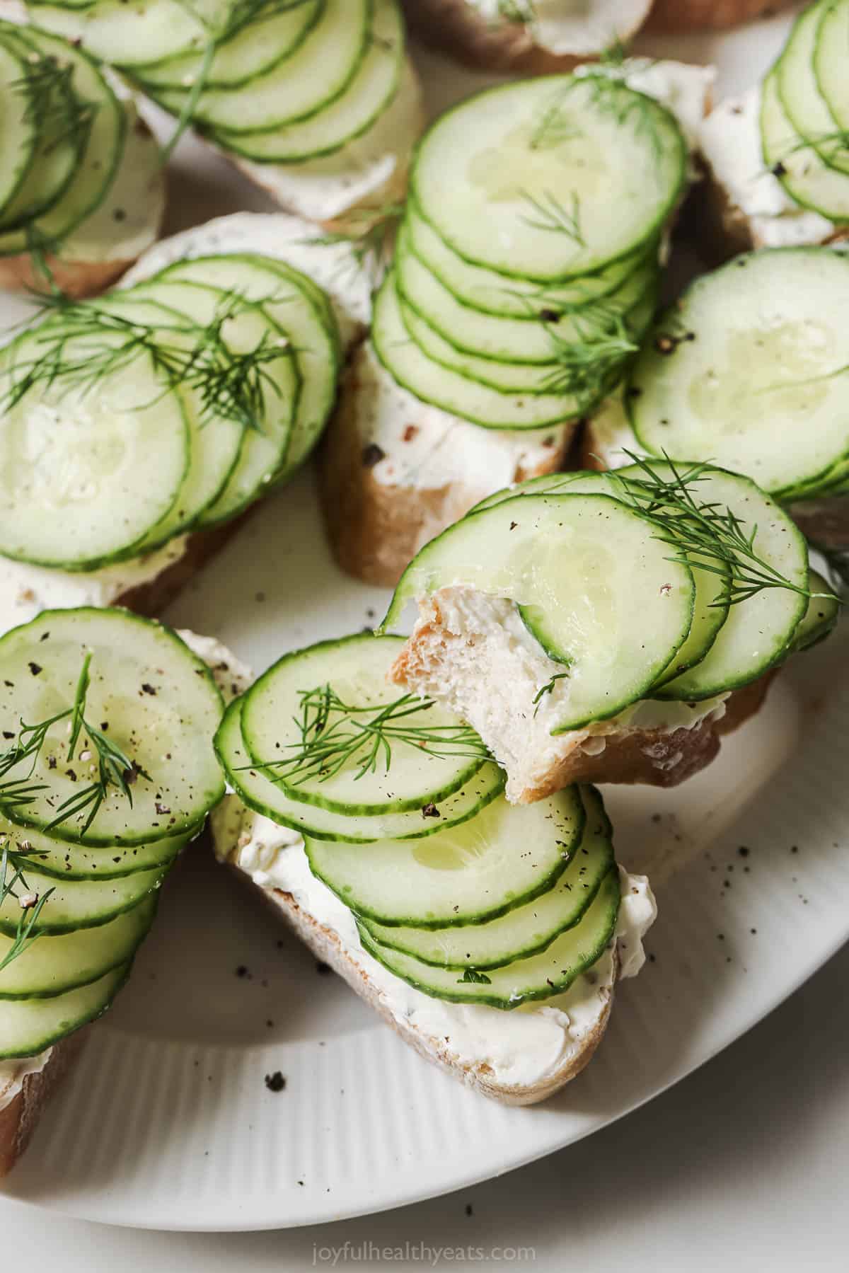 Close-up of a bitten-into sandwich.