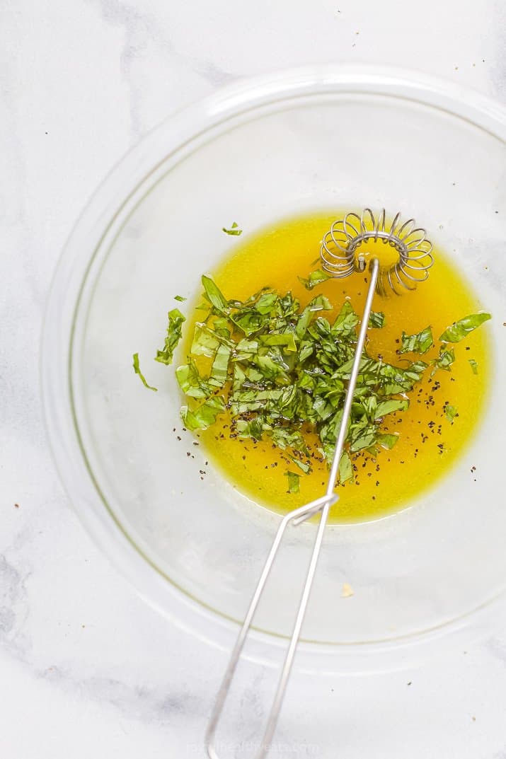 white balsamic dressing in a bowl