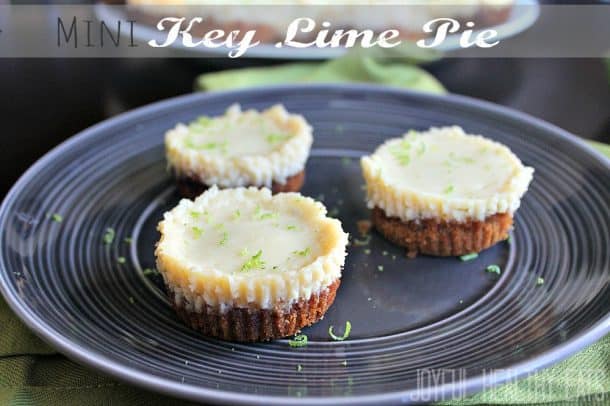 Easy to make Mini Cheesecake Key Lime Pie Bites, done in 30 minutes. The perfect bite size dessert!| joyfulhealthyeats.com #recipes 