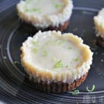 Easy to make Mini Cheesecake Key Lime Pie Bites, done in 30 minutes. The perfect bite size dessert!| joyfulhealthyeats.com #recipes