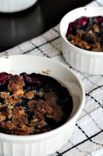 Image of Two Paleo Blueberry Cobblers