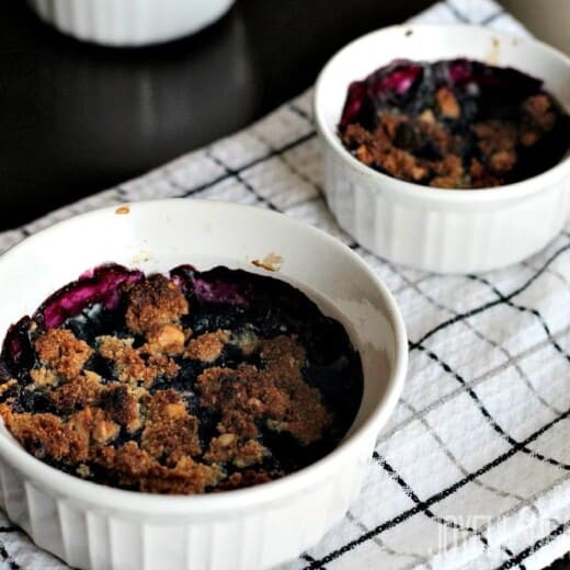 Image of Two Paleo Blueberry Cobblers