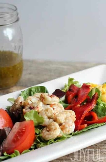 Grilled Shrimp Salad #healthysalad #grilledshrimp