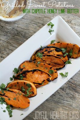 Image of Grilled Sweet Potatoes with Chipotle Honey Lime Butter