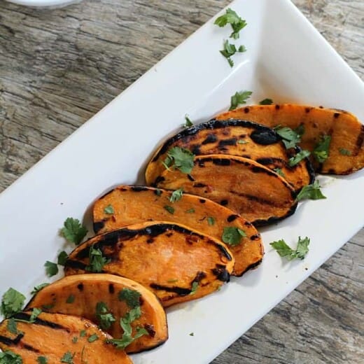 Image of Grilled Sweet Potatoes with Chipotle Honey Lime Butter