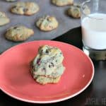 Obraz Malina Čokoláda Čip Cookies s Sklenici Mléka