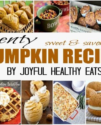 20 Pumpkin Recipes image collage.