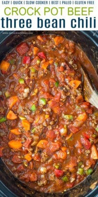 pinterest collage for crock pot three bean chili