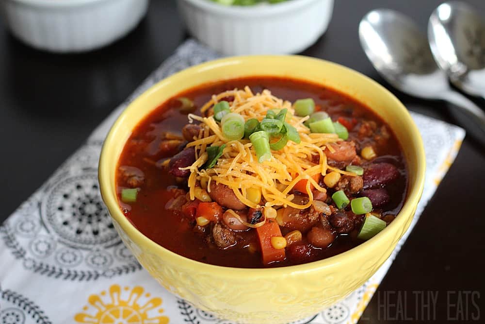 Three Bean & Beef Crock Pot Chili | Chili Recipes