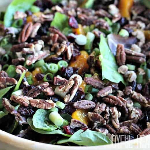 Mandarin Orange Cranberry Salad in a serving bowl