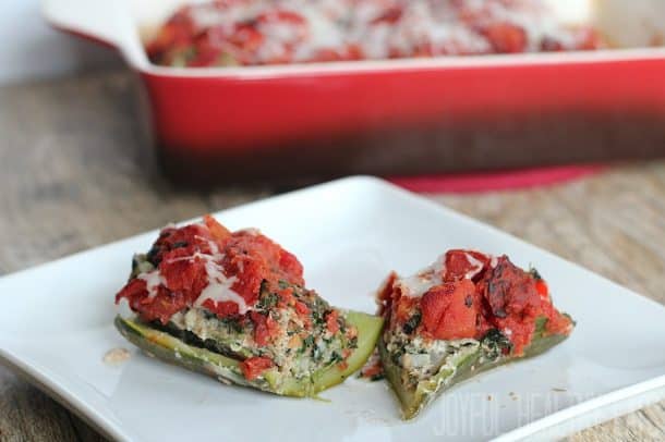 Stuffed Zucchini Boats #zucchini #entree #maindish #stuffedzucchini