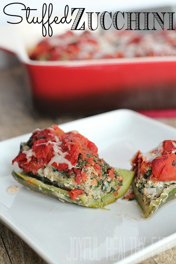 Stuffed Zucchini Boats #zucchini #entree #stuffedzucchini