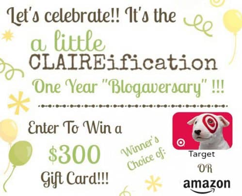 A Little Claireification Gift Card Giveaway