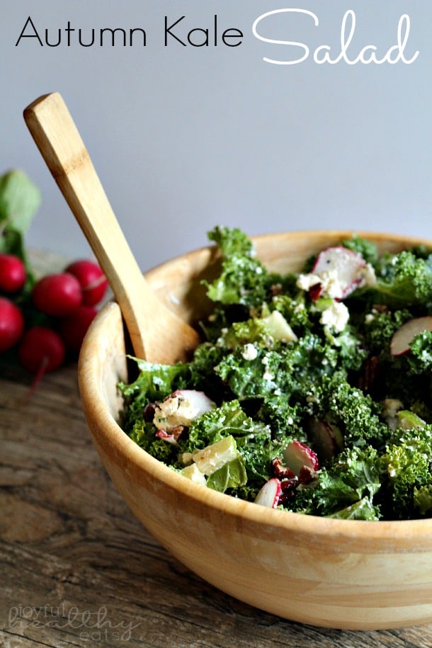 Autumn Kale Salad #kalerecipes #autumn #kale #saladrecipes